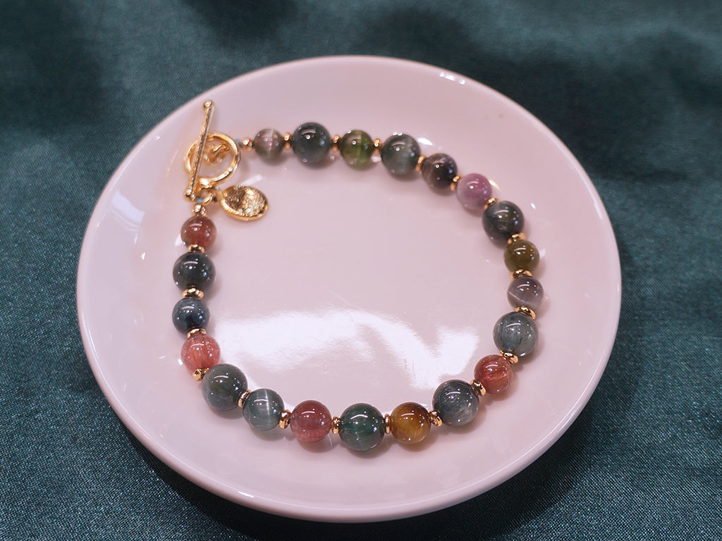 NEW!! 罕品｜彩色貓眼碧璽 手珠 C061001