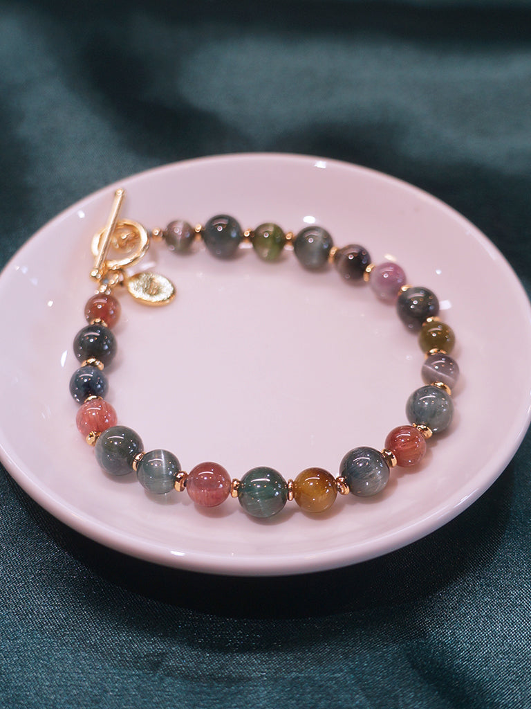 NEW!! 罕品｜彩色貓眼碧璽 手珠 C061001