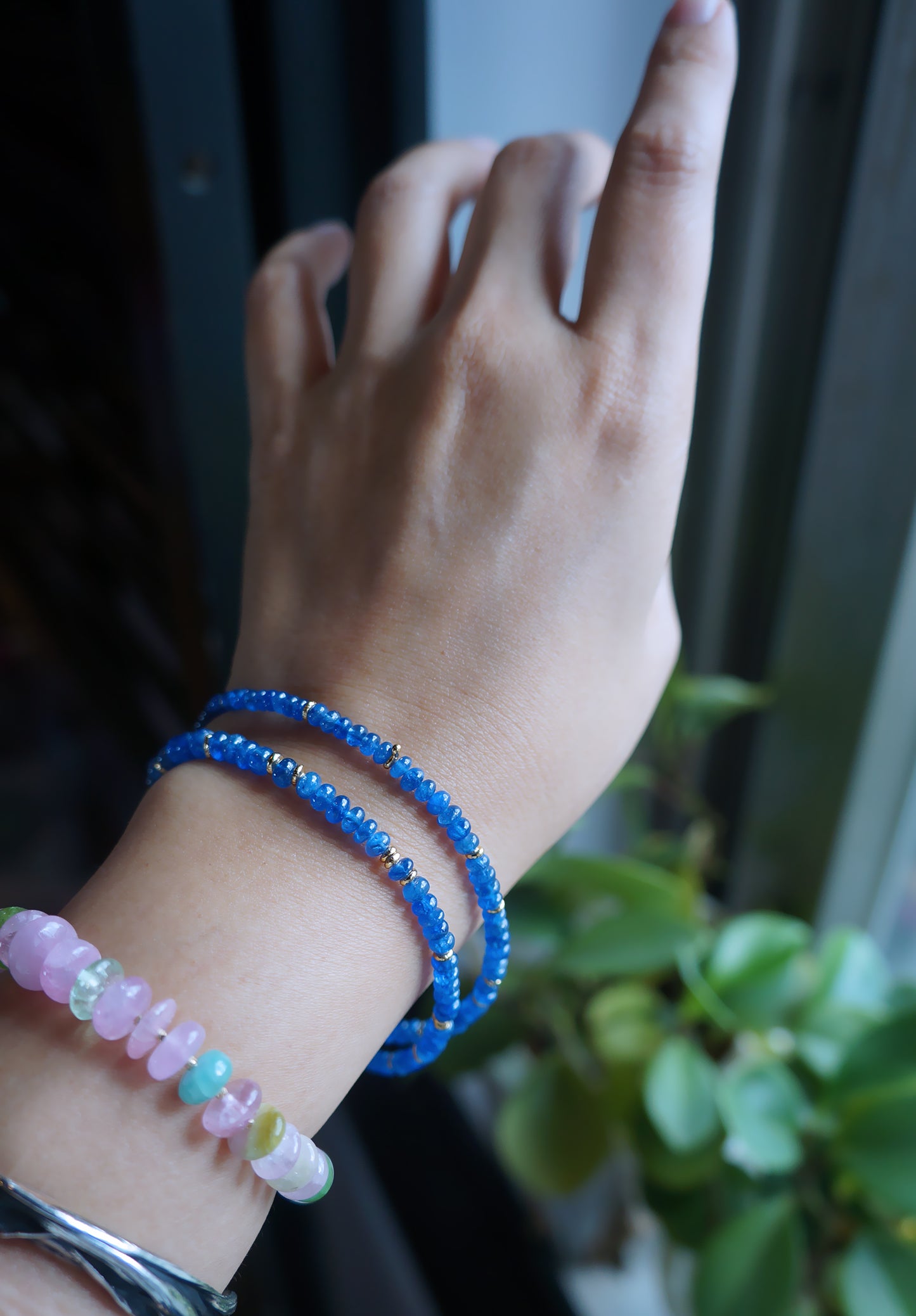 高品質 經典優雅｜藍寶石塔珠 短項鍊