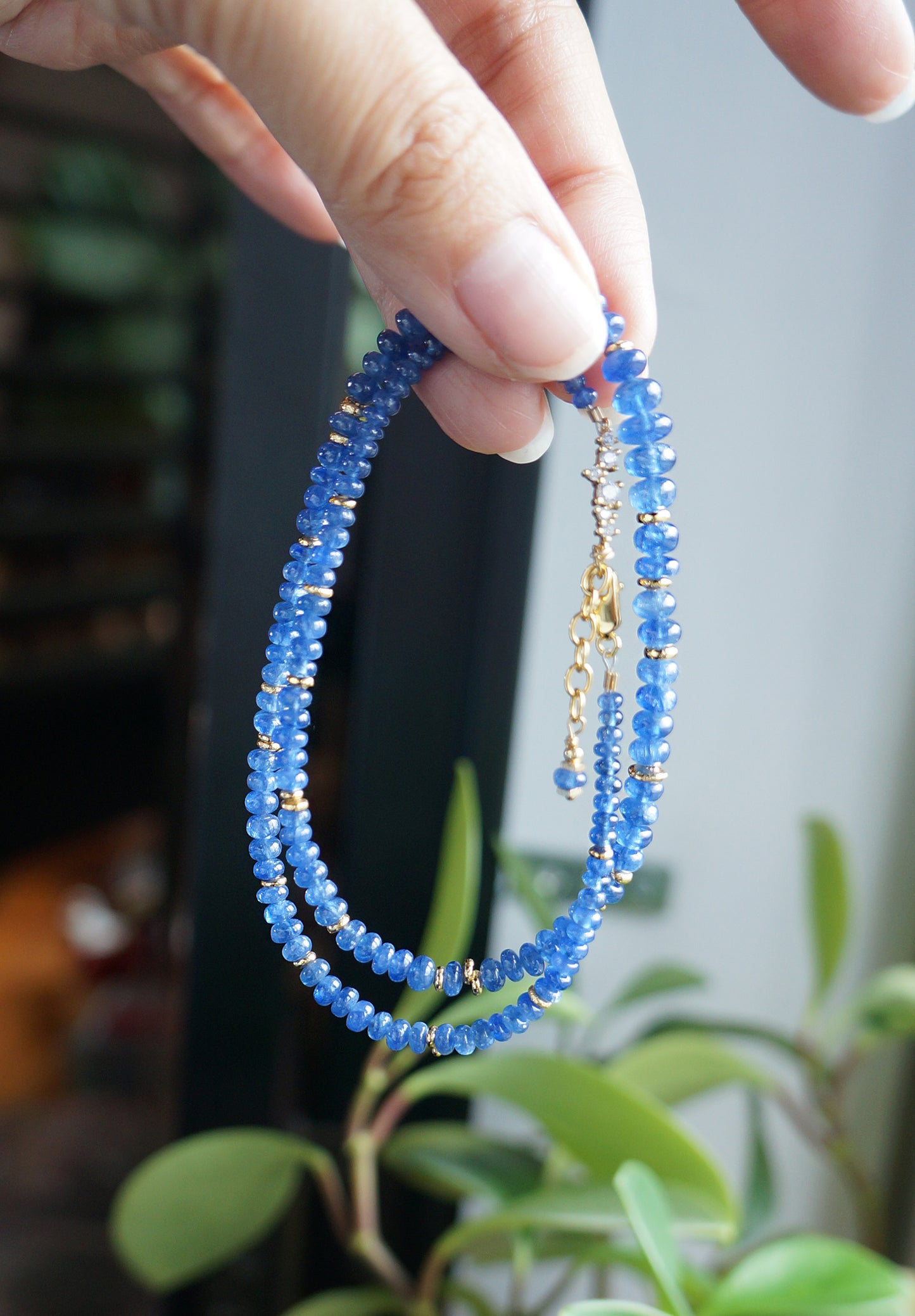 高品質 經典優雅｜藍寶石塔珠 短項鍊