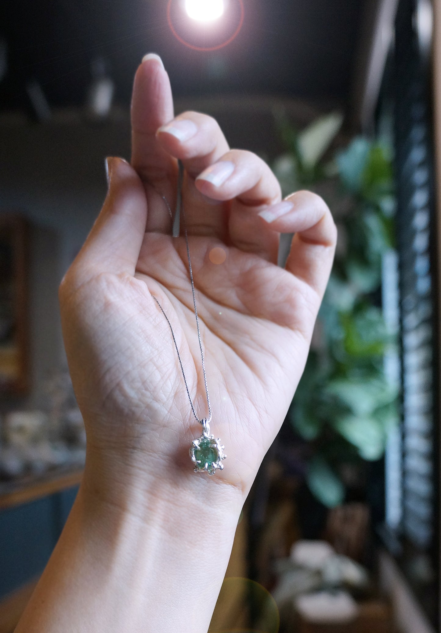綠碧璽 手工銀墜 C011904
