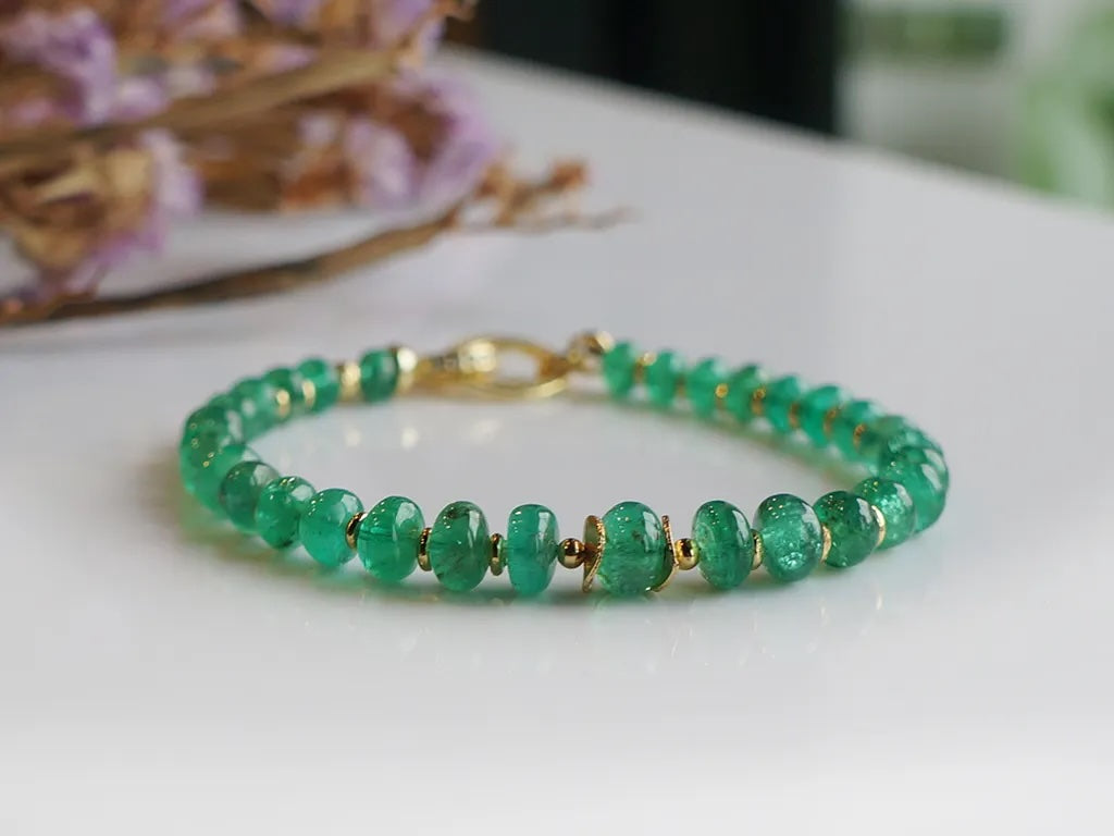 EMERALD｜高品質 祖母綠塔珠手環 E031501