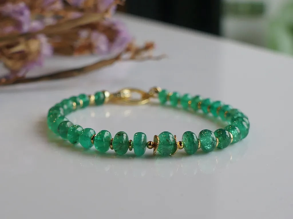 EMERALD｜高品質 祖母綠塔珠手環 E031501