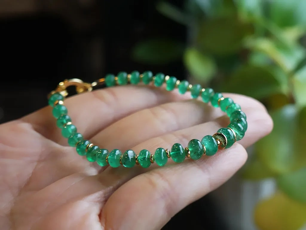 EMERALD｜高品質 祖母綠塔珠手環 E031501