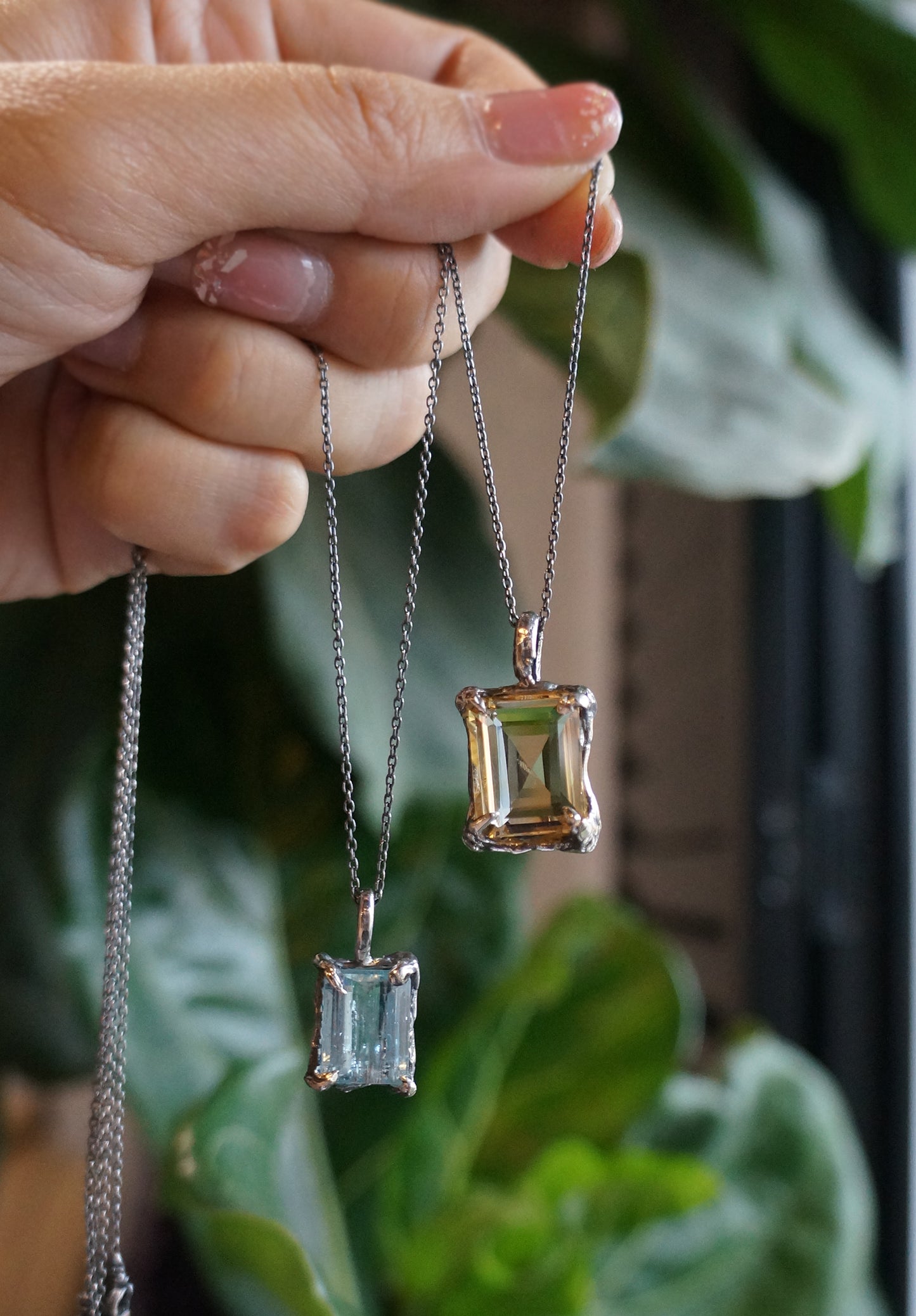 黃水晶｜手工寶石純銀墜