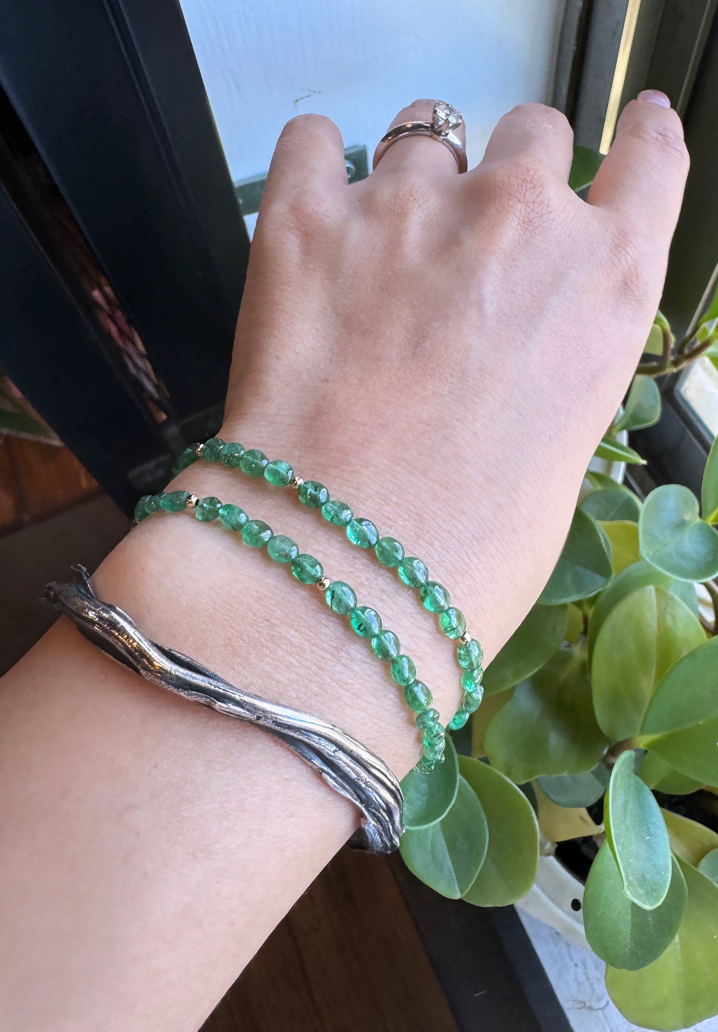 EMERALD｜祖母綠雙圈長手鏈 E102203