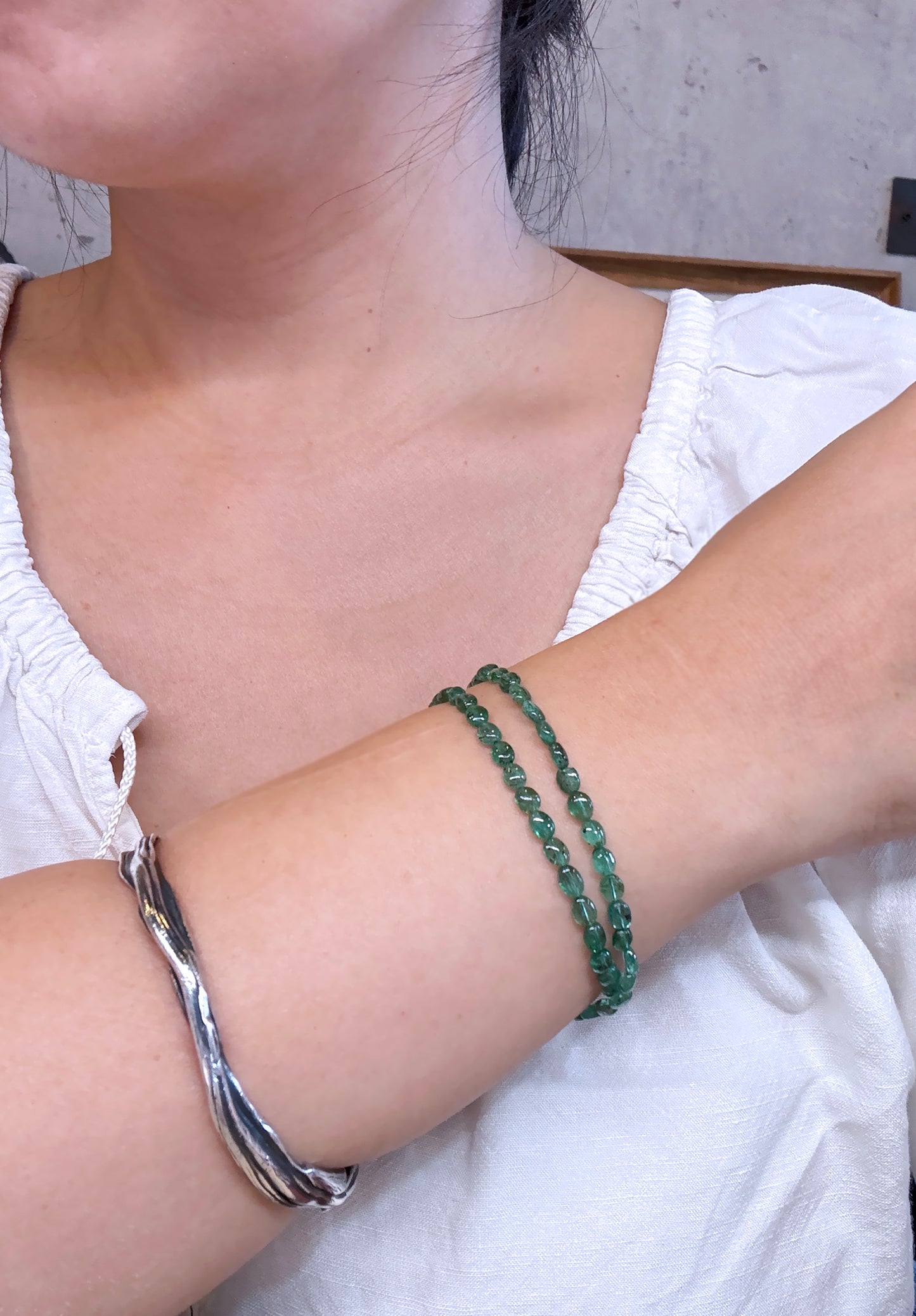 EMERALD｜祖母綠雙圈長手鏈 E102203