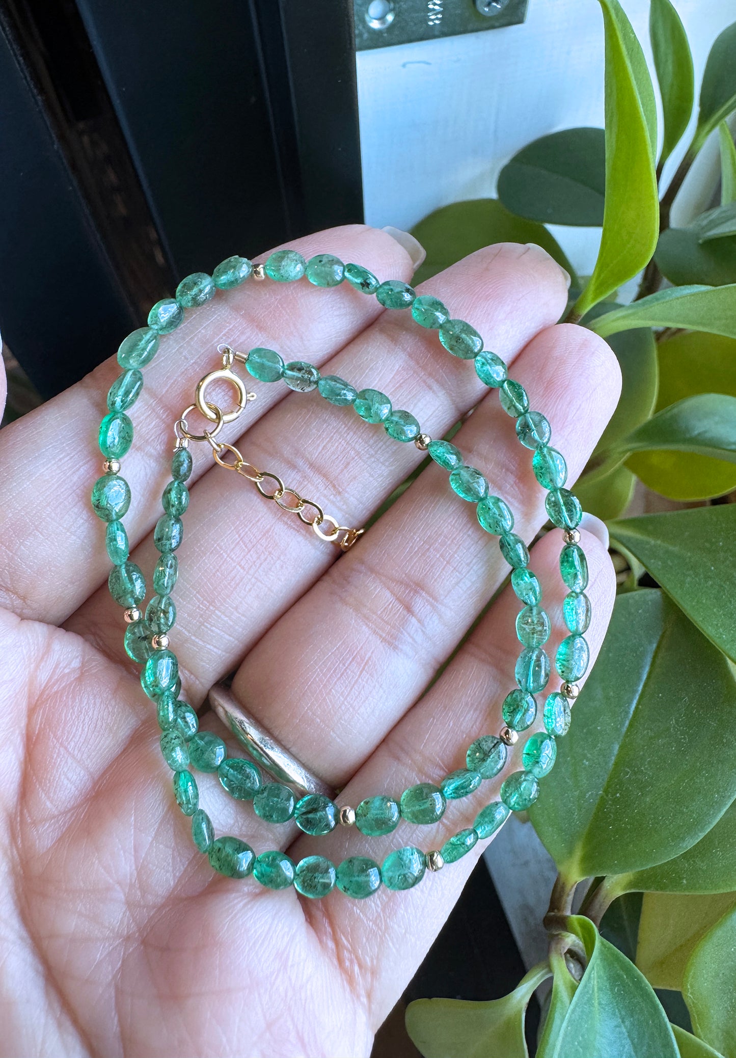 EMERALD｜祖母綠雙圈長手鏈 E102203