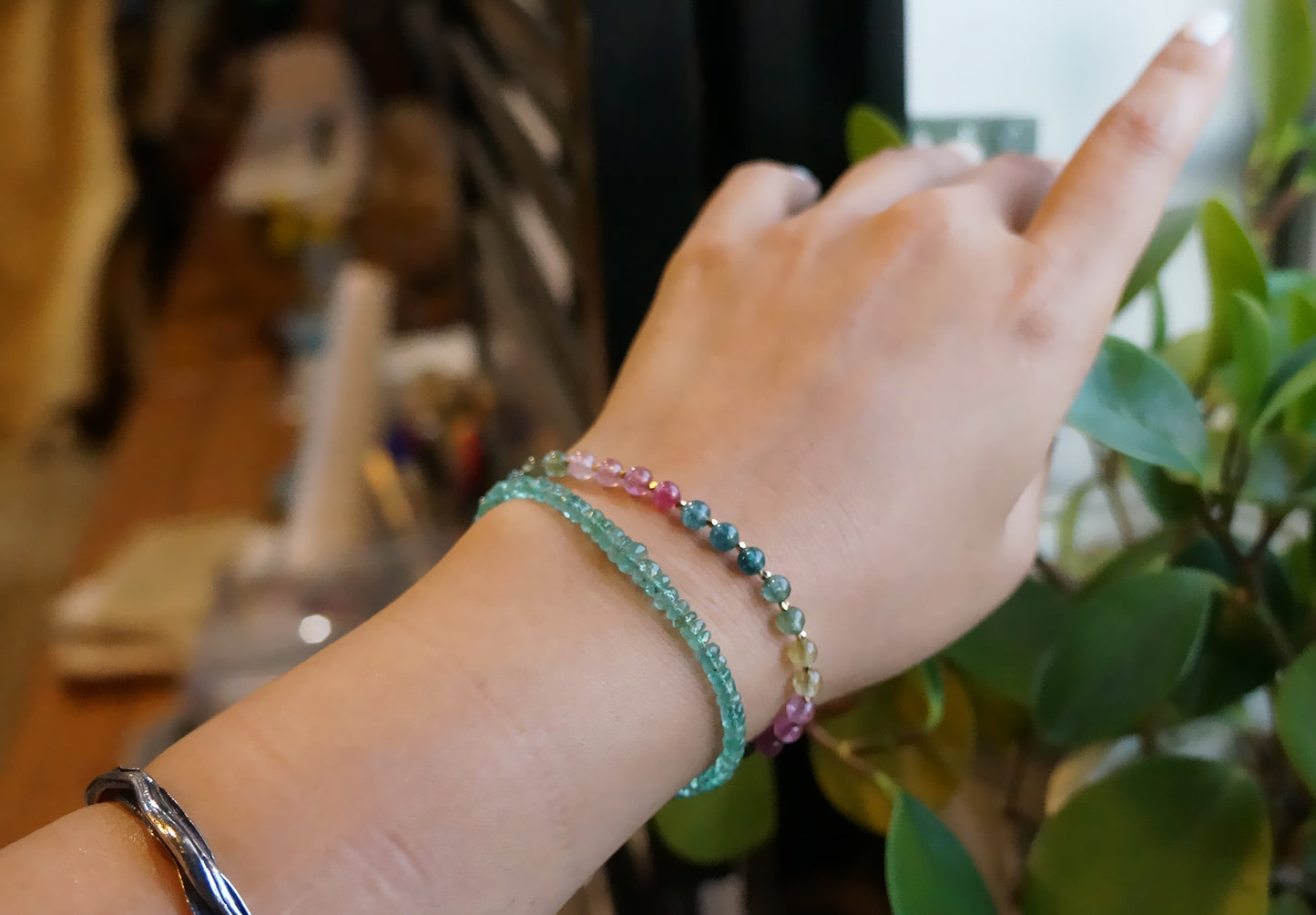 豔麗色｜彩虹碧璽小手鍊