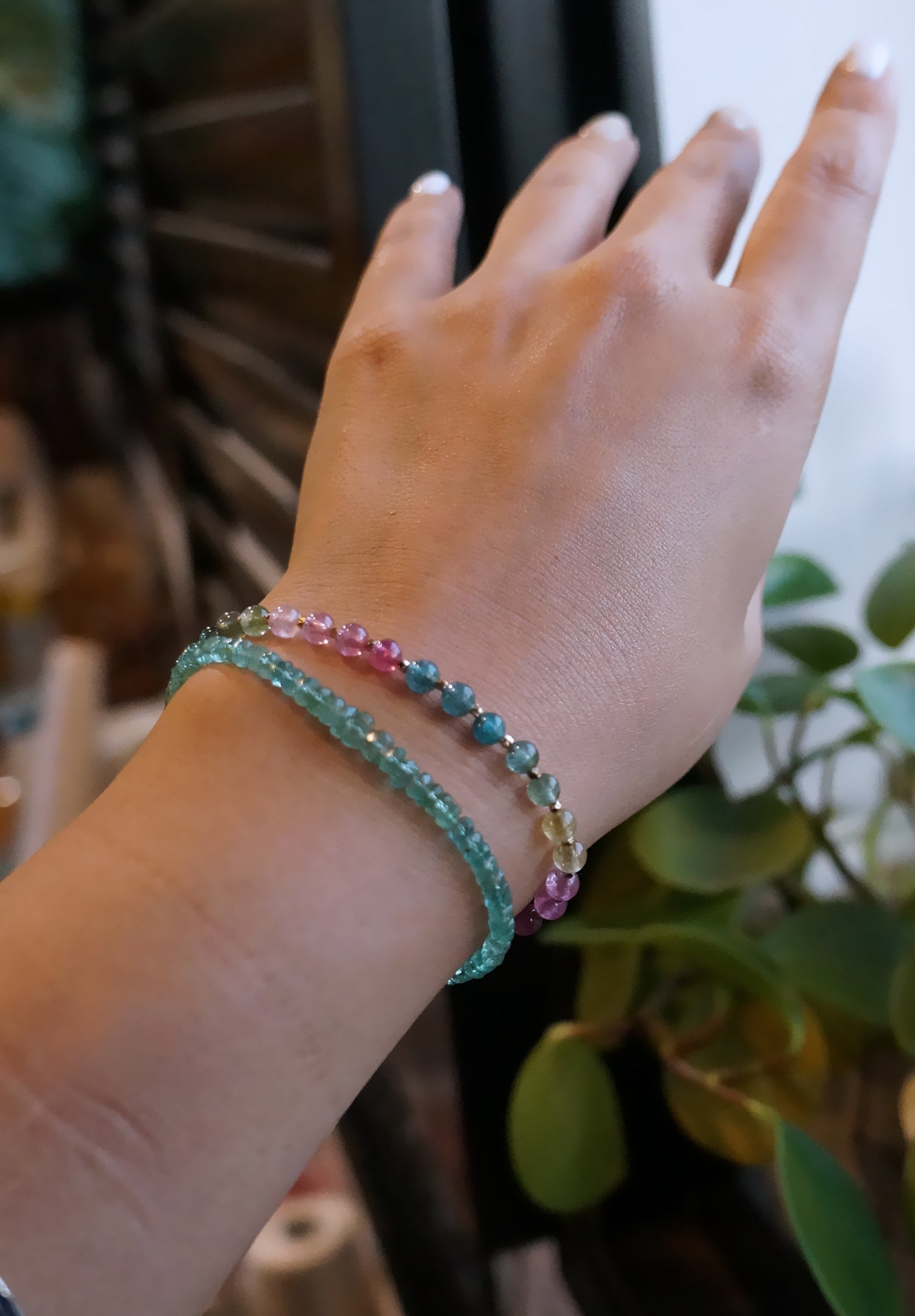 豔麗色｜彩虹碧璽小手鍊