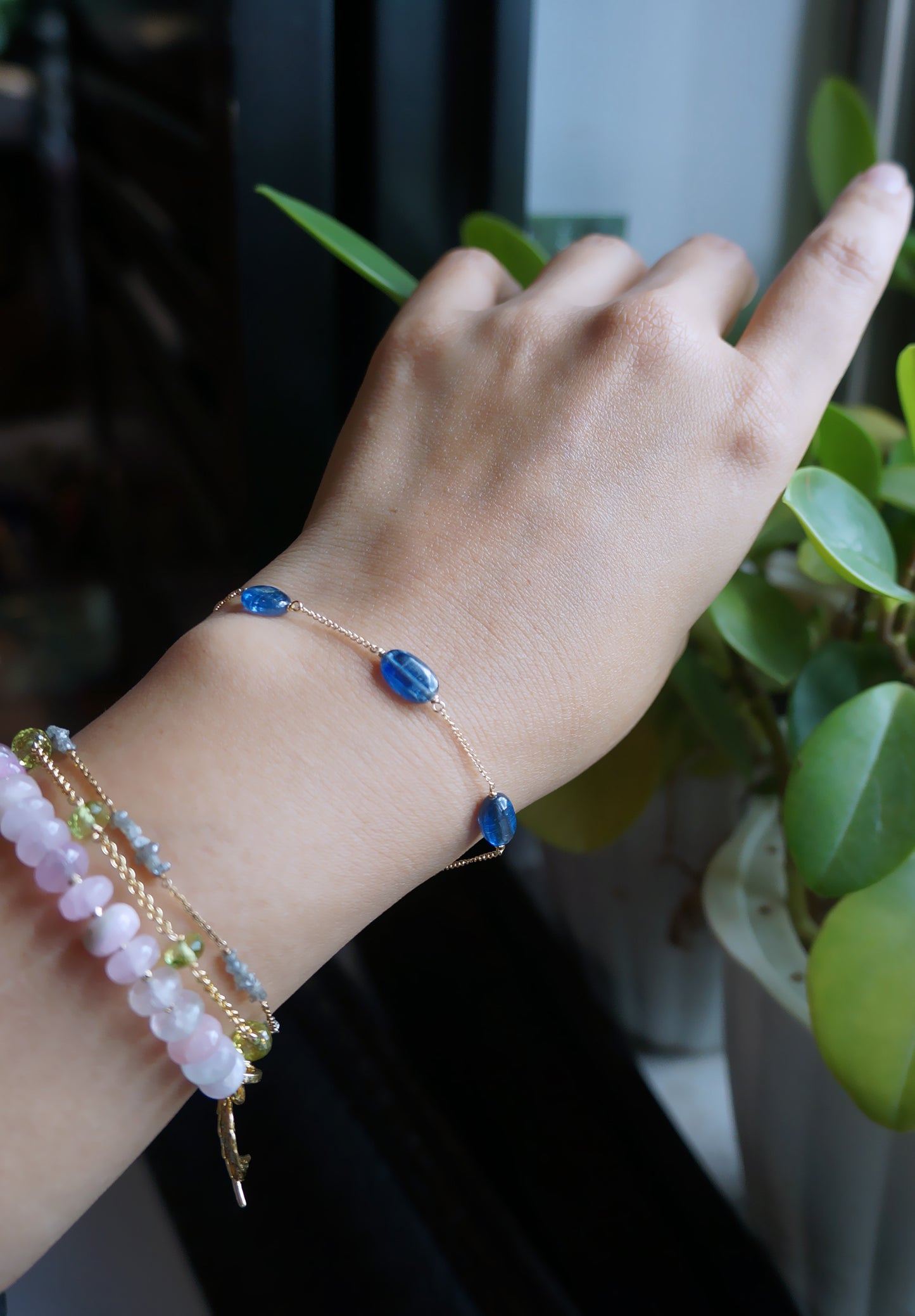 藍晶石 14K注金手鏈 E121003