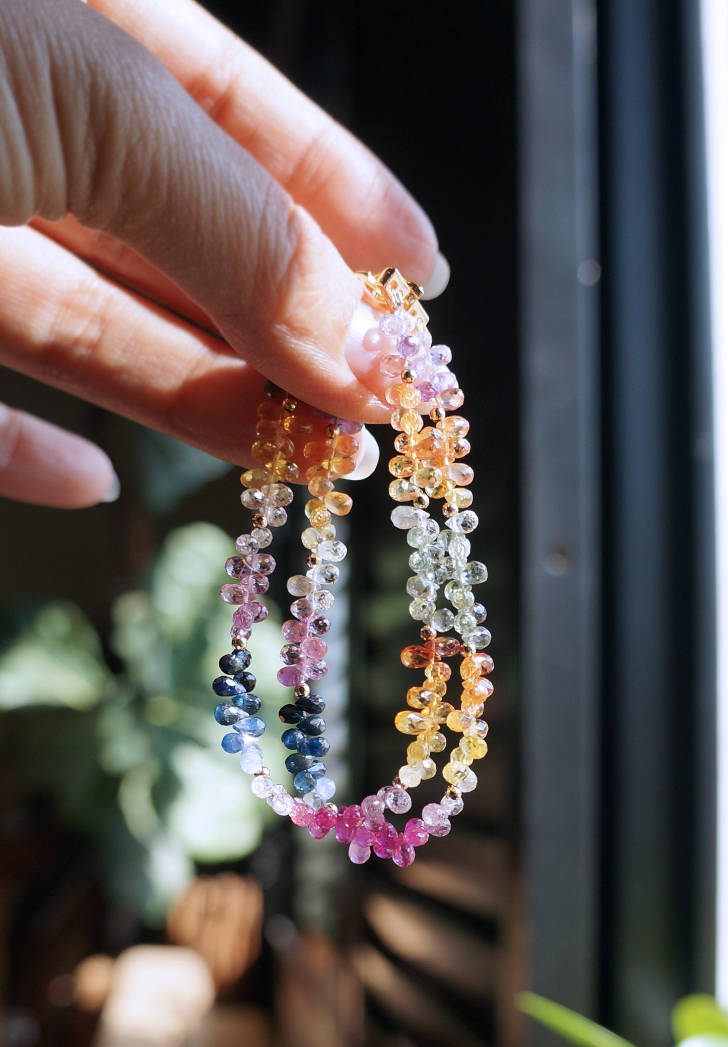 高品質｜彩寶閃亮水滴雙圈手鍊 E121601