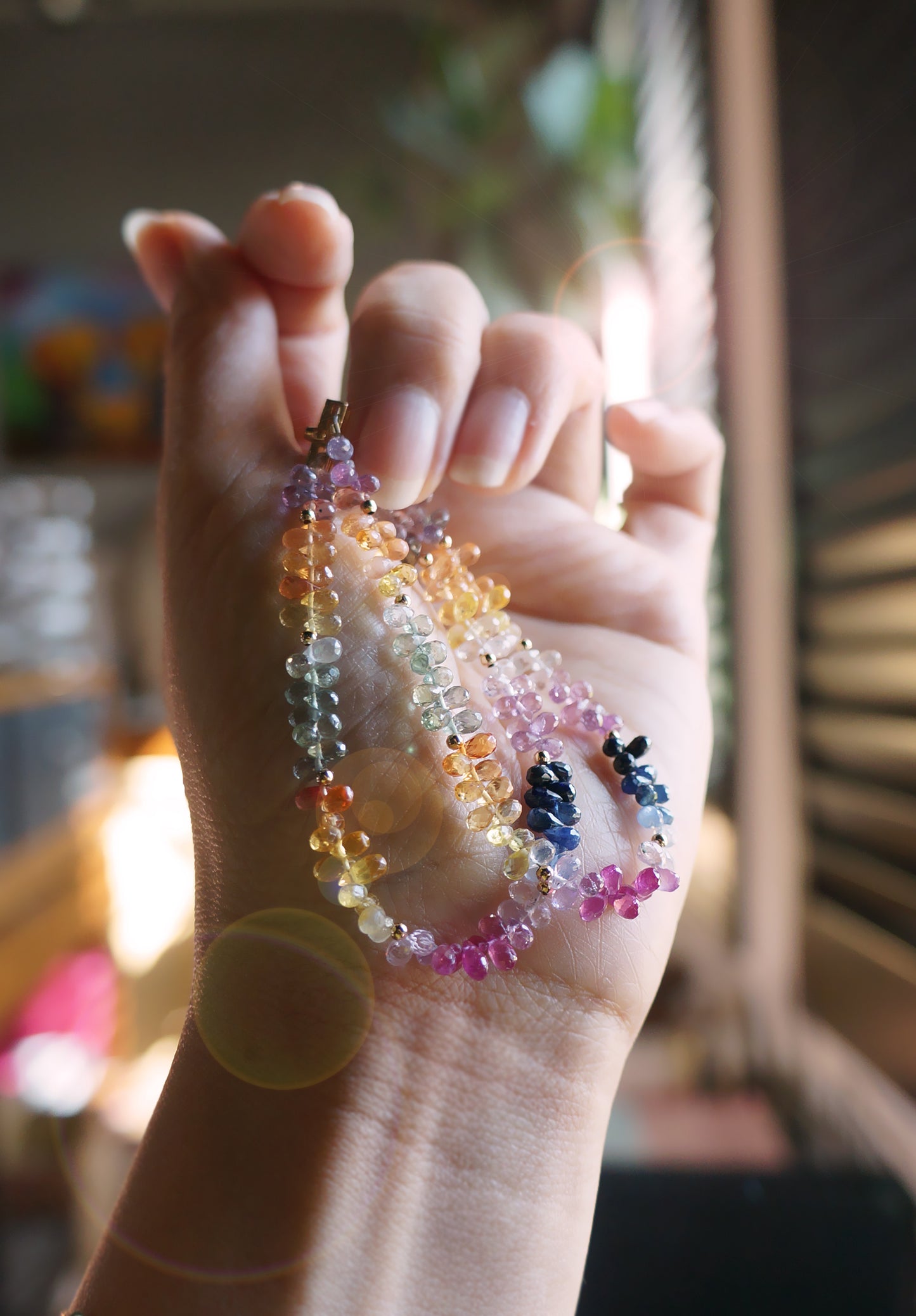 高品質｜彩寶閃亮水滴雙圈手鍊 E121601