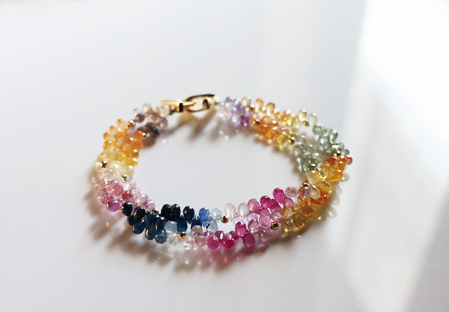 高品質｜彩寶閃亮水滴雙圈手鍊 E121601