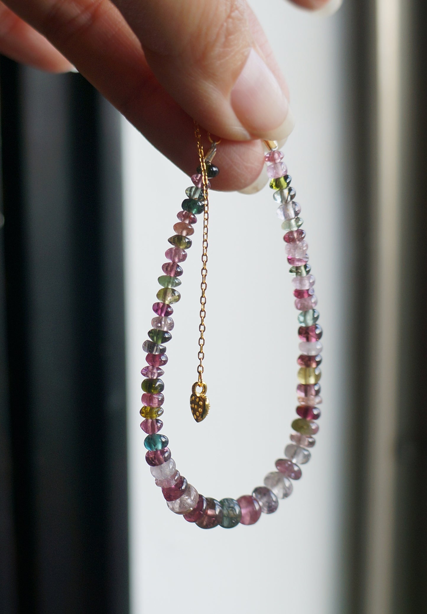 阿富汗碧璽塔珠手鏈 E121701