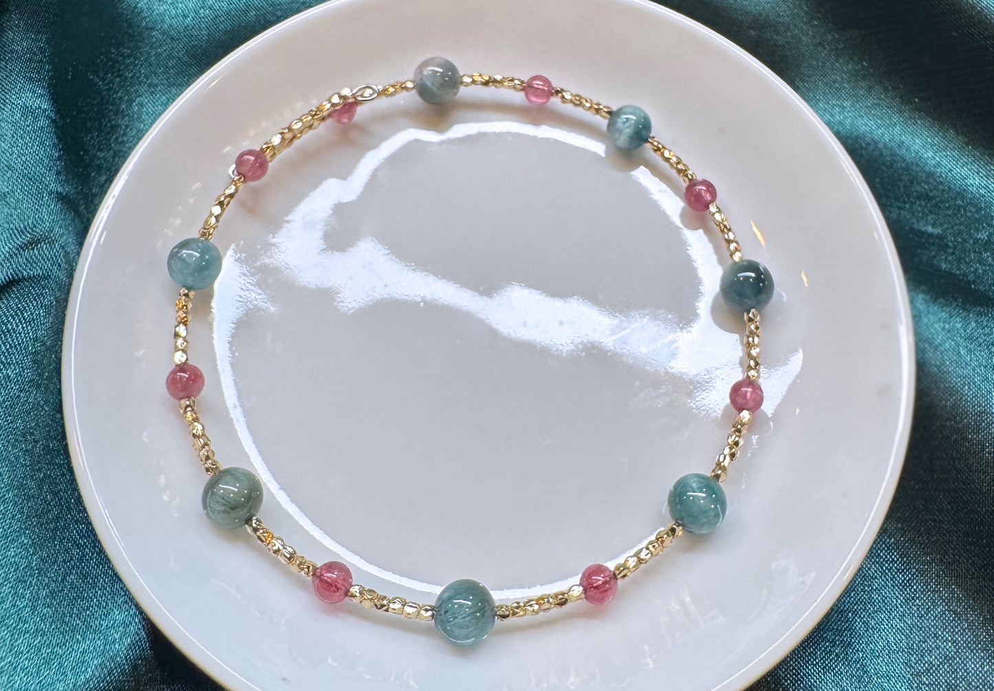 藍綠貓眼碧璽手環 E112002