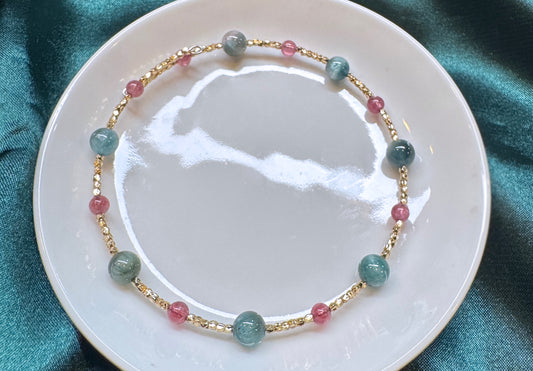 藍綠貓眼碧璽手環 E112002