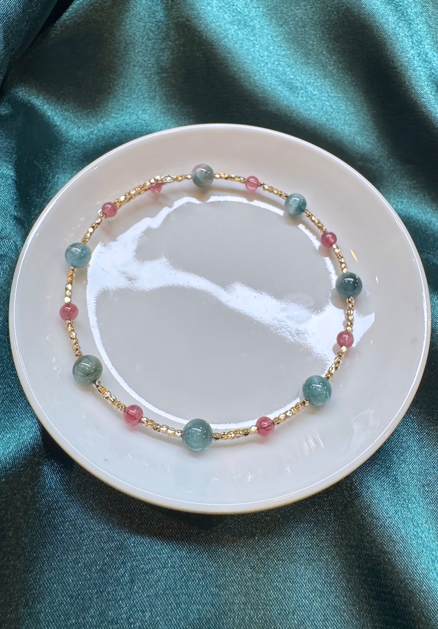 藍綠貓眼碧璽手環 E112002