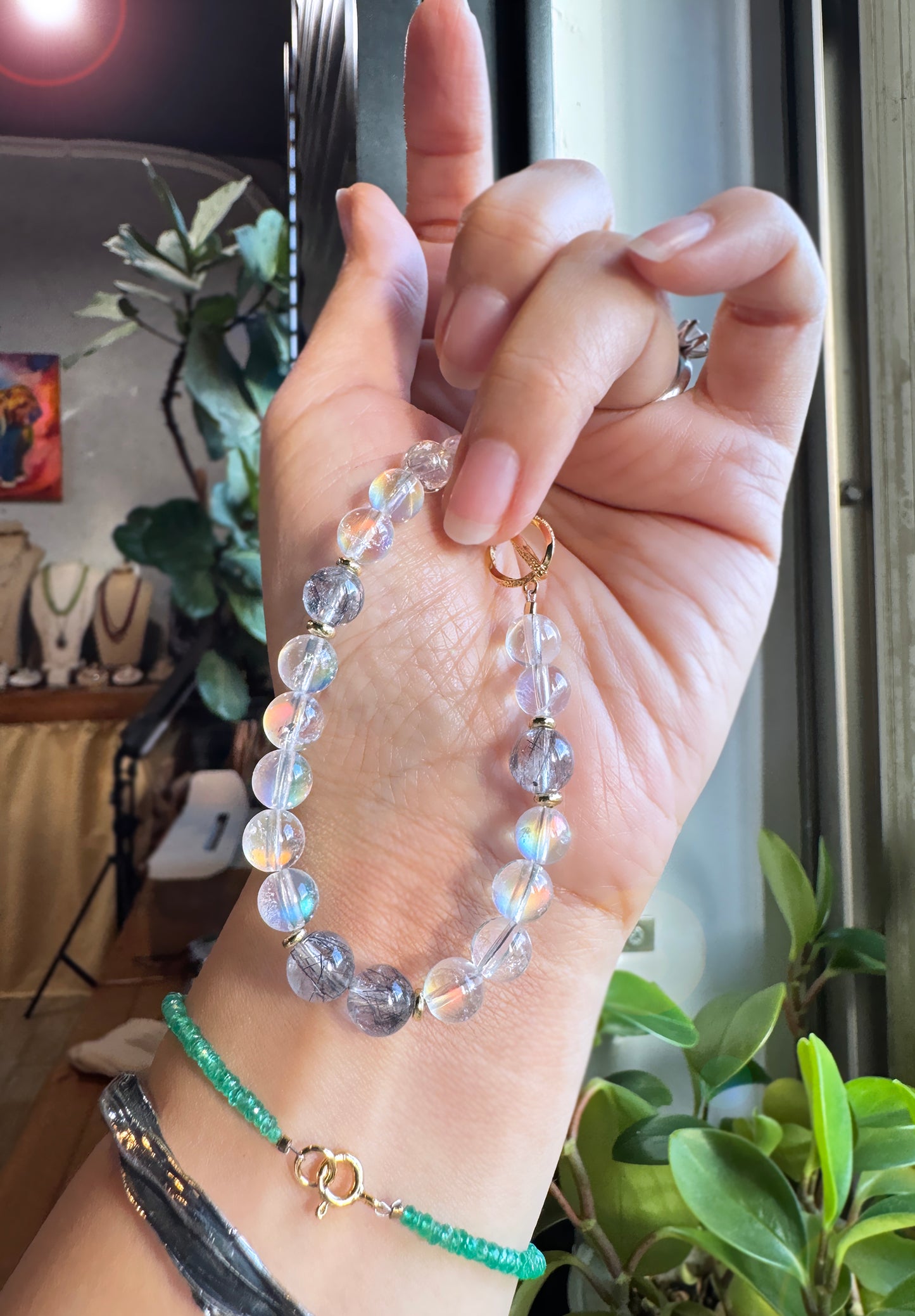 馬島月光 × 藍鋼絲水晶｜靜謐月光的優雅共舞