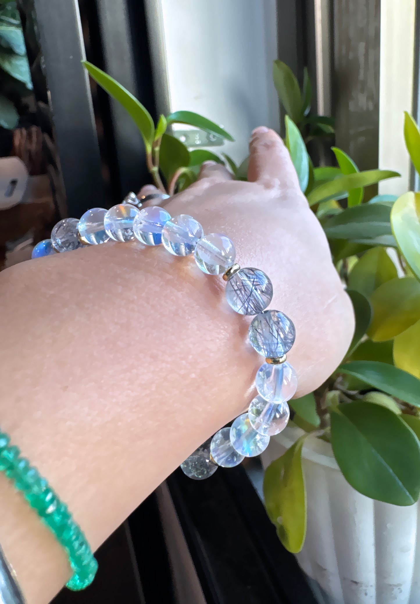 馬島月光 × 藍鋼絲水晶｜靜謐月光的優雅共舞