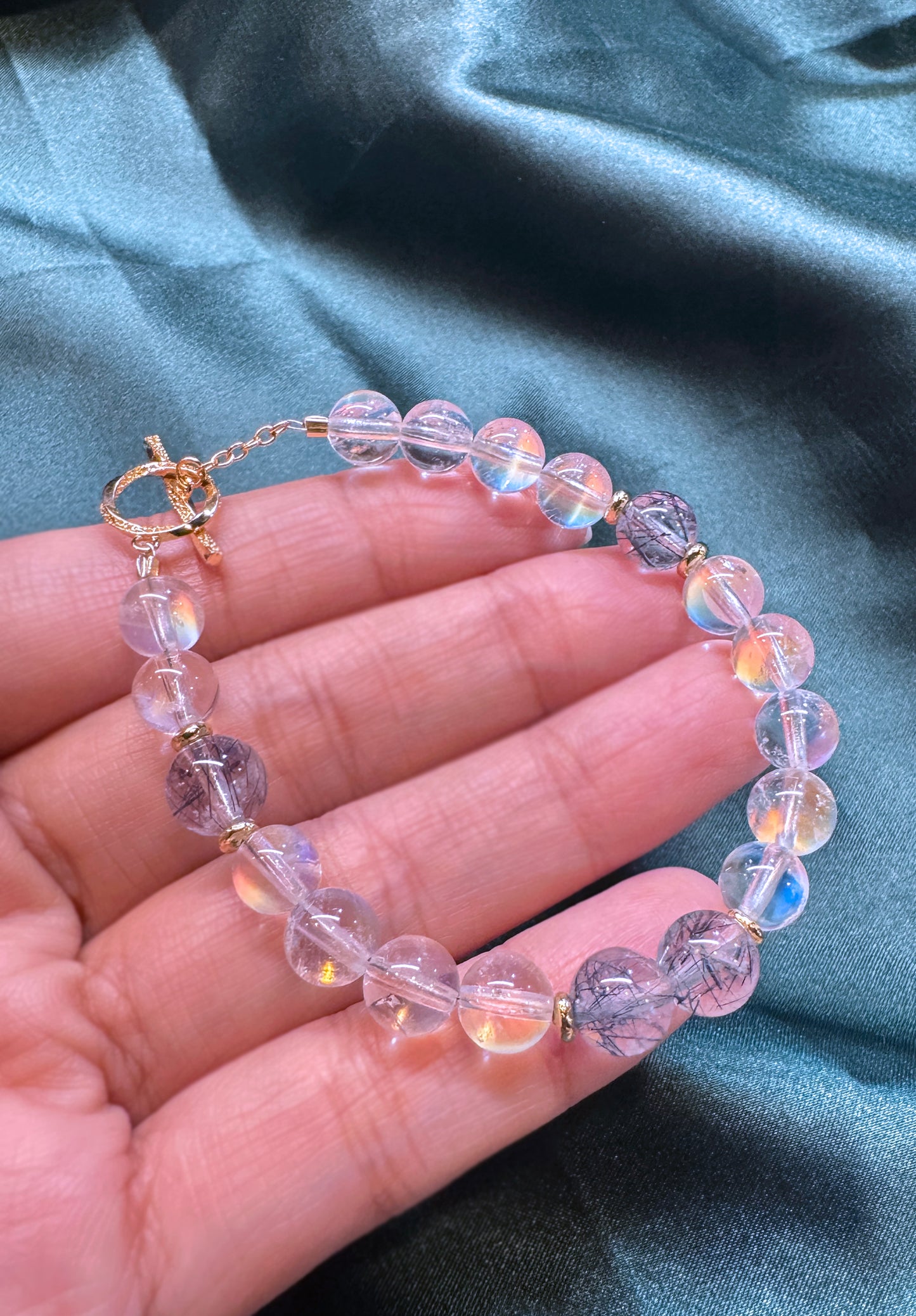 馬島月光 × 藍鋼絲水晶｜靜謐月光的優雅共舞