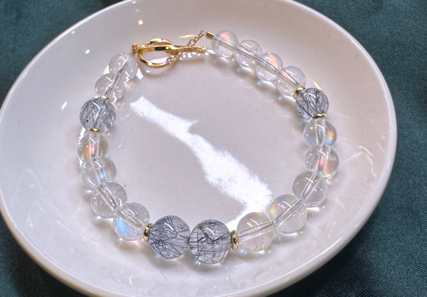 馬島月光 × 藍鋼絲水晶｜靜謐月光的優雅共舞