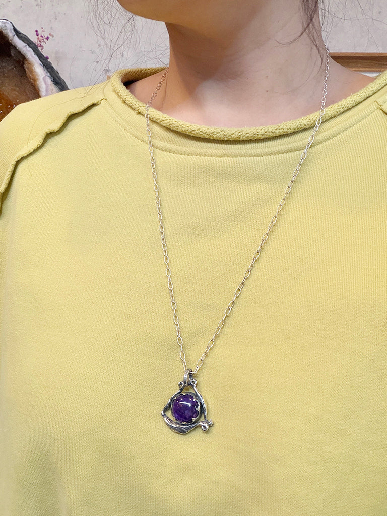 三角藤蔓設計｜舒俱徠石墜鍊 C011906