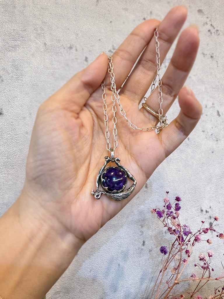 三角藤蔓設計｜舒俱徠石墜鍊 C011906