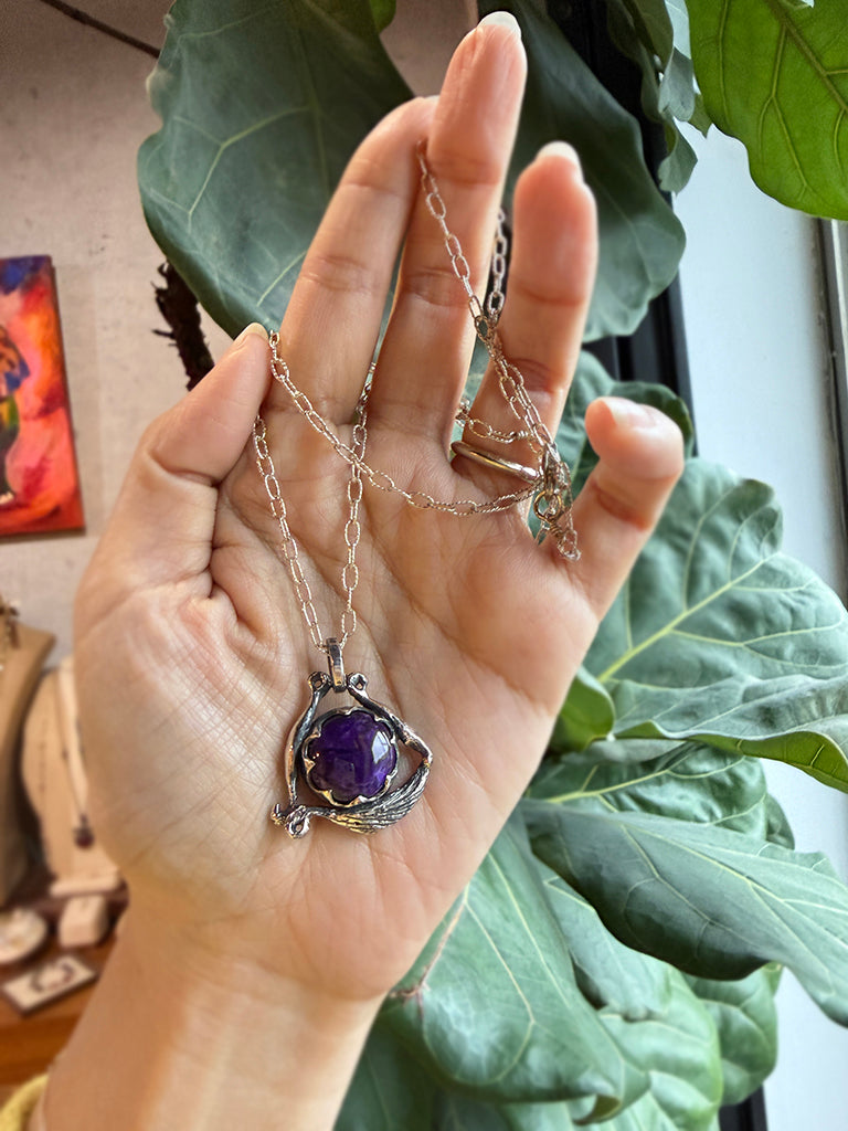 三角藤蔓設計｜舒俱徠石墜鍊 C011906