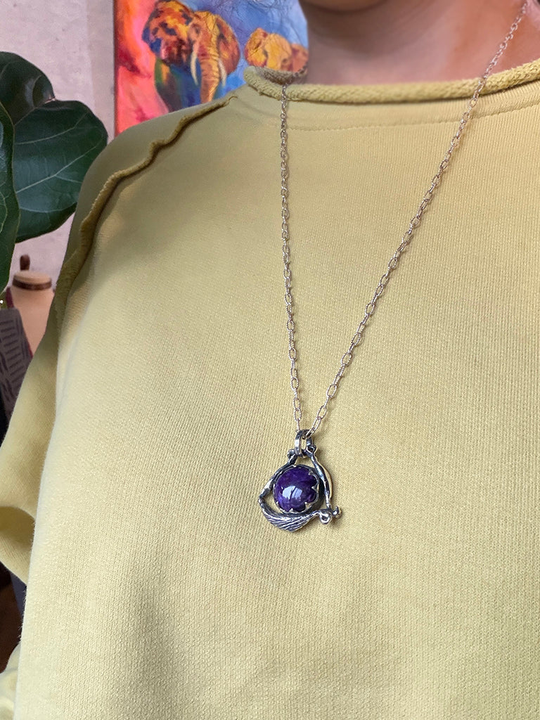 三角藤蔓設計｜舒俱徠石墜鍊 C011906