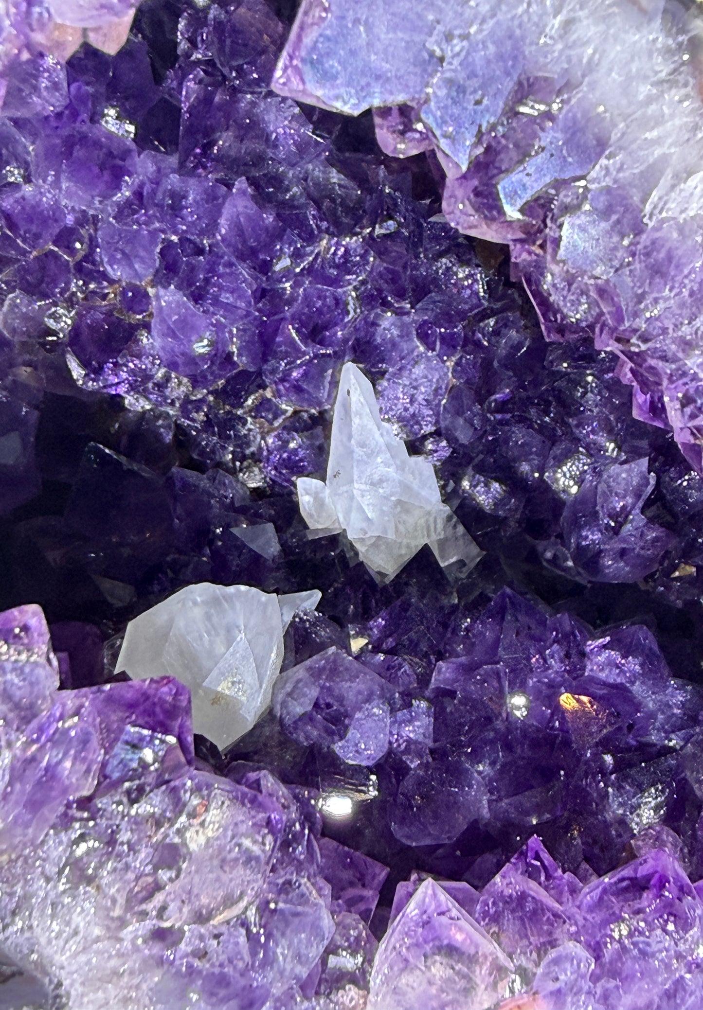 方解石共生礦｜巴西紫水晶洞 G120302