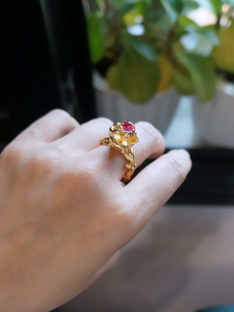 Spinel Bloom｜桃紅尖晶・花語戒