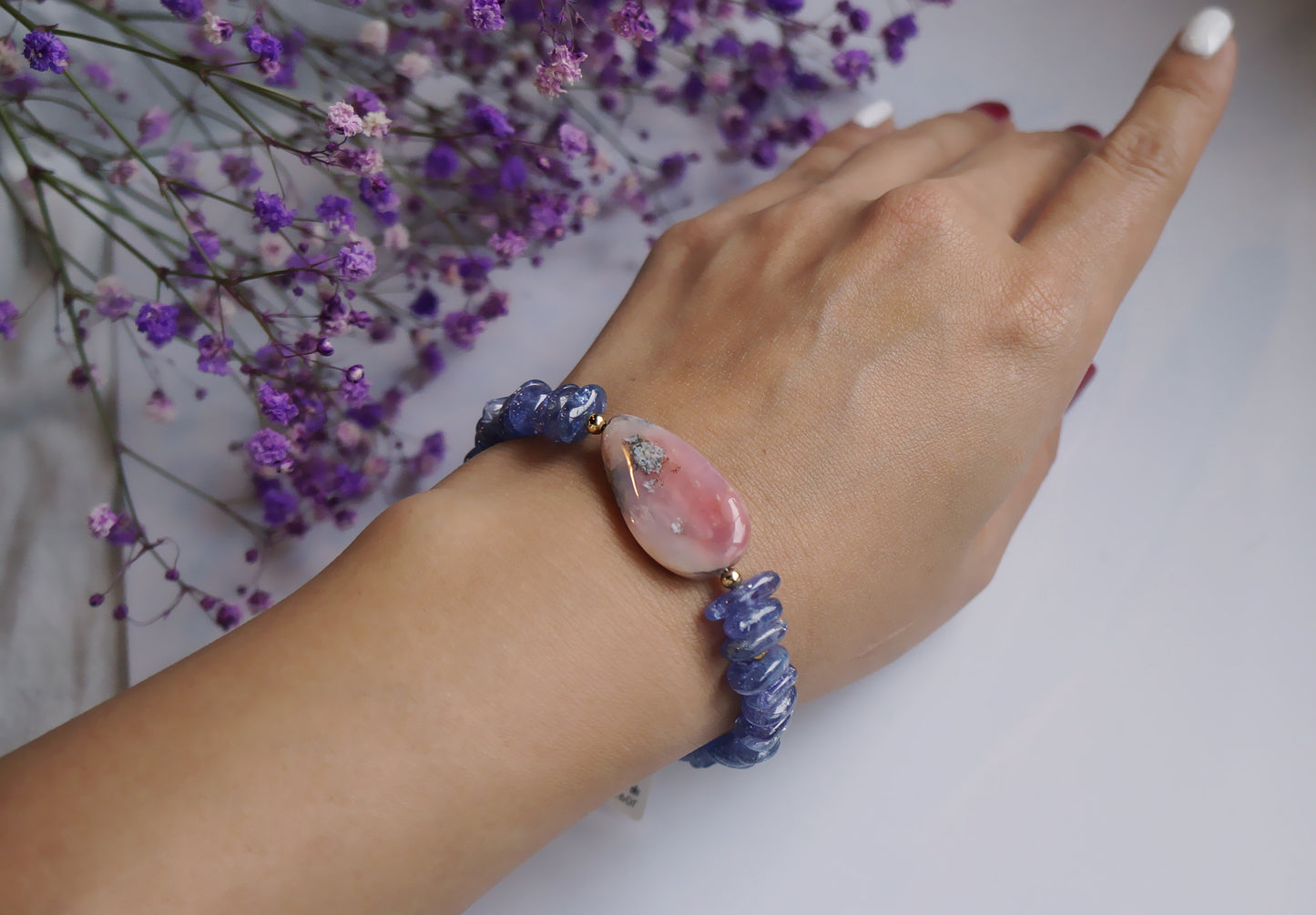 TANZANITE｜丹泉石/粉蛋白石 原礦手鍊