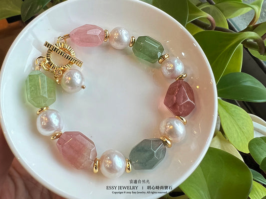 愛迪生珍珠 / 糖果碧璽手環 K061602