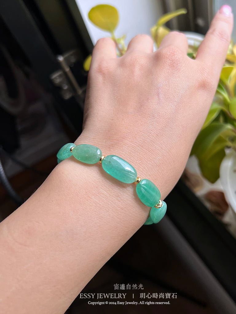 EMERALD｜祖母綠原礦手環 K111602