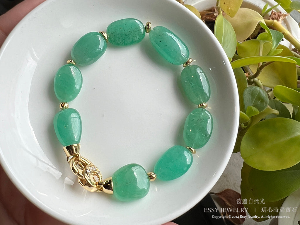 EMERALD｜祖母綠原礦手環 K111602