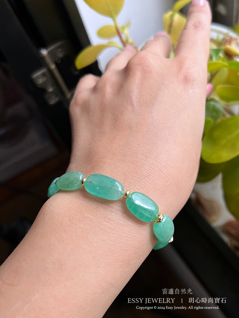 EMERALD｜祖母綠原礦手環 K111602
