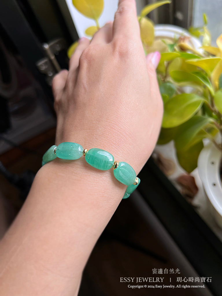 EMERALD｜祖母綠原礦手環 K111602