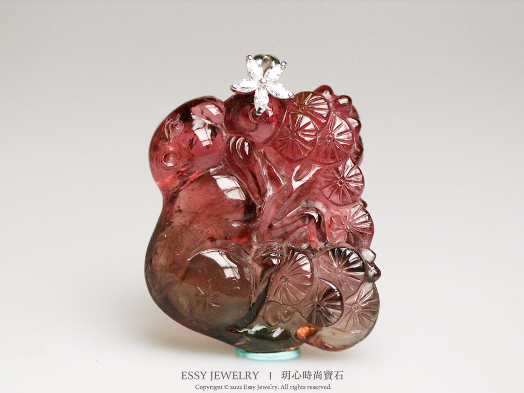 Rubellite | 松柏常青紅寶碧璽墜 A108